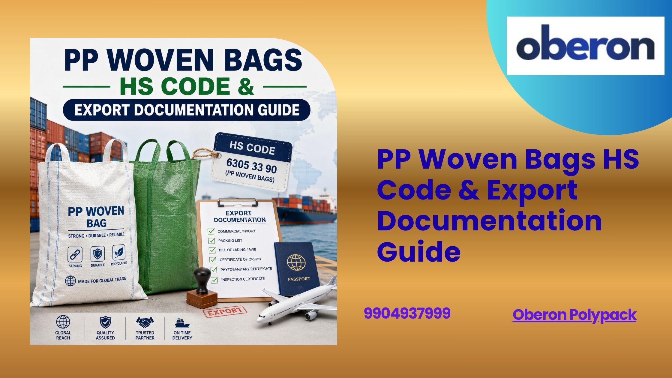 PP Woven Bags HS Code & Export Documentation Guide